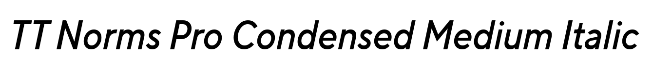 TT Norms Pro Condensed Medium Italic image